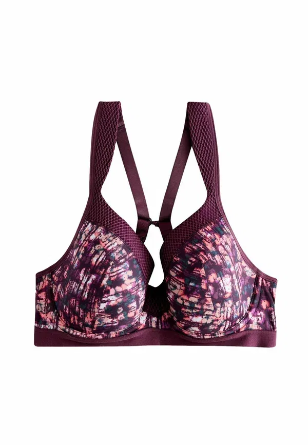 Спортивный бюстгальтер с косточками и поролоном High impact full cup wired sports bra Next, print — фото 3