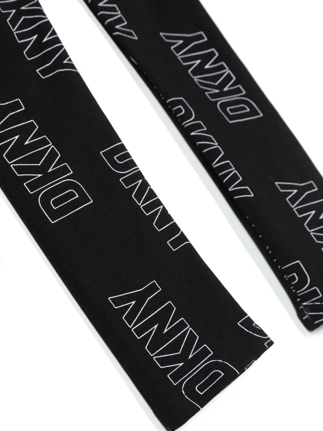 Леггинсы из хлопка-стрейч с логотипом DKNY, черный — фото 3