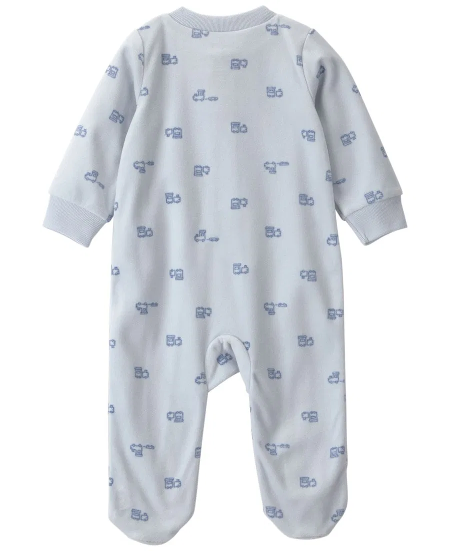Комбинезон для сна с ножками на молнии, флисовый, с длинным рукавом, Baby Brother Fleece Carter's, Blue — фото 2