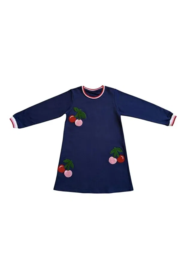Детское платье для девочек с длинным рукавом Natura Kids By Gly, Navy Blue