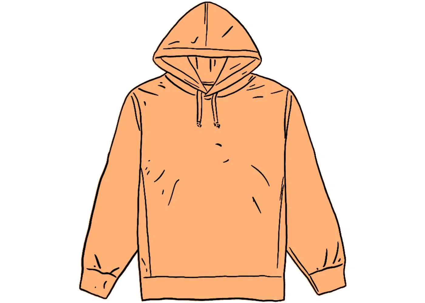 Мужская худи оверсайз Supreme Hooded Sweatshirt (SS20), Bright Peach
