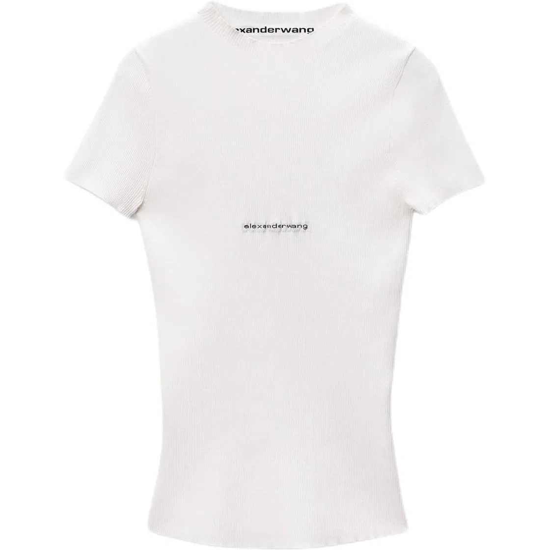Женская футболка с жаккардовым логотипом, с коротким рукавом Alexander Wang, White
