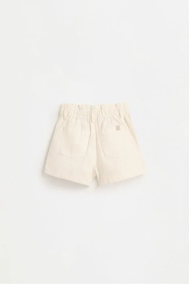 Детские шорты для девочек джинсовые Paperbag bel denim shorts Lefties, White — фото 2