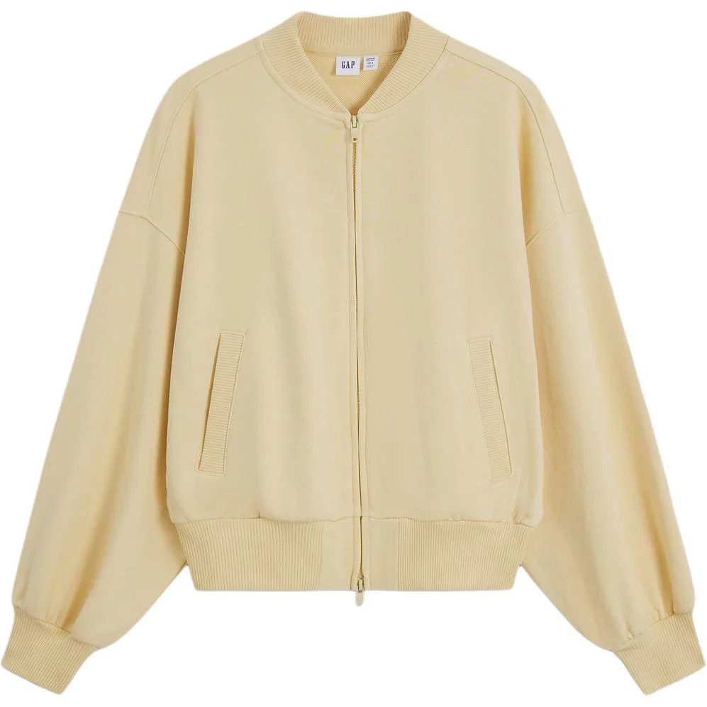 Женская толстовка с бейсбольным воротником Light Yellow GAP