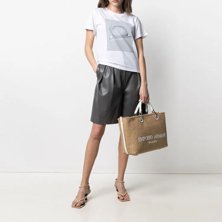 Женская футболка с круглым вырезом Emporio Armani, White — фото 3