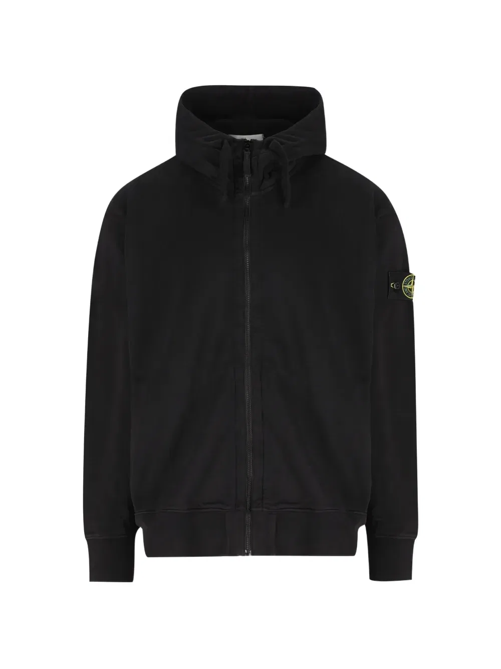 Толстовка на молнии с нашивкой-логотипом Stone Island, черный