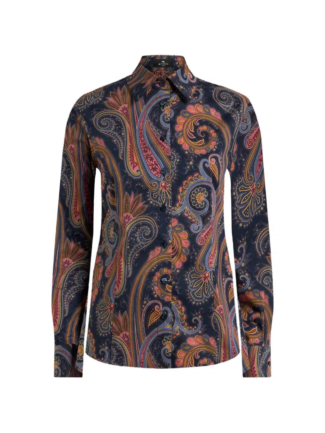 Рубашка из хлопкового поплина, синяя ETRO, синий
