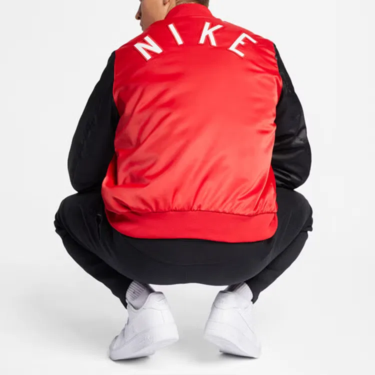 Куртка спортивная с длинным рукавом Air Woven Nike, красная — фото 4