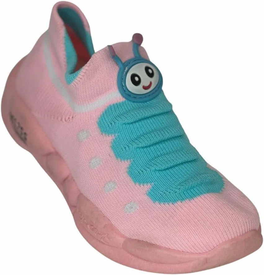 Детские кеды-слипоны с принтом Cute Caterpillar для девочек Athena, Pink — фото 3