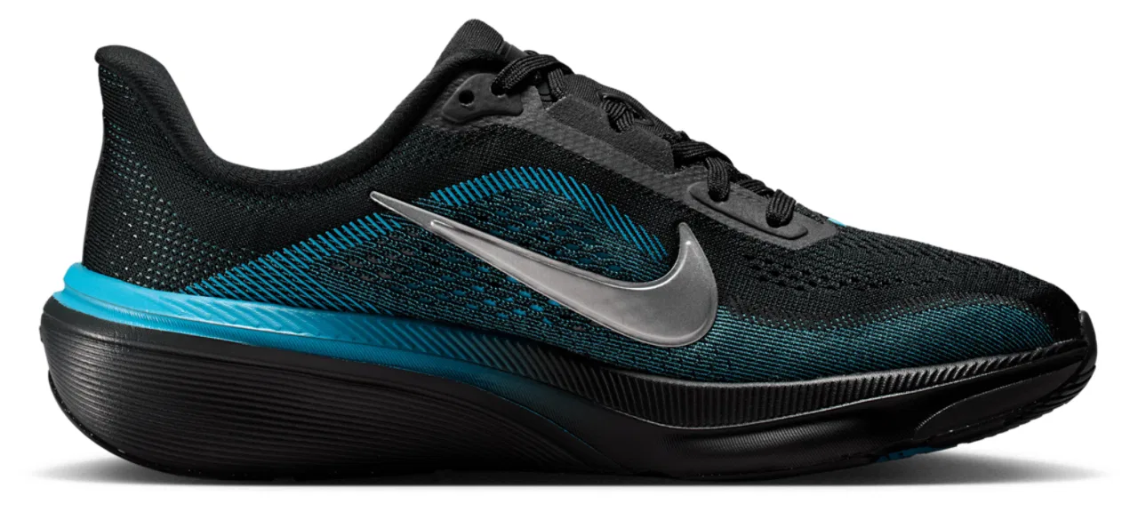 Кроссовки для мальчиков Air Zoom Pegasus 42 Nike, цвет Black/Metallic Silver/Light Current Blue