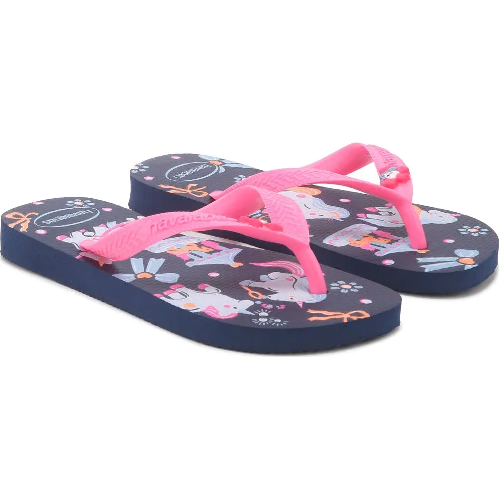 Детские фантазийные шлепанцы-сандалии для малышей Havaianas, Navy/Pink