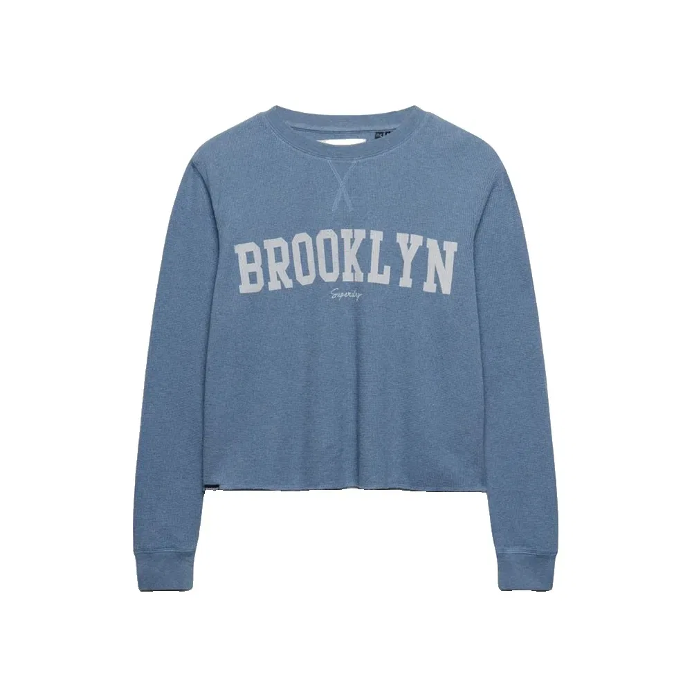 Женский лонгслив с графическим принтом Athletic Essential Superdry, Blue — фото 3
