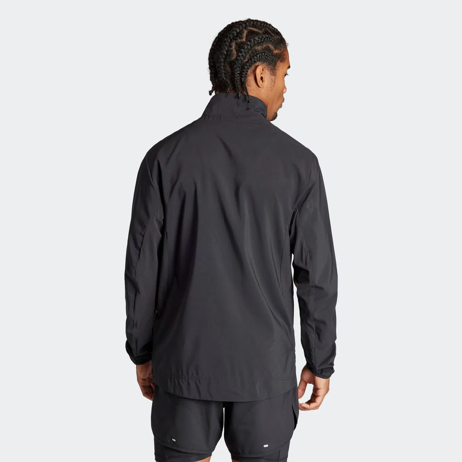 Мужская легкая беговая куртка с капюшоном Adizero E Adidas Performance, Black — фото 4