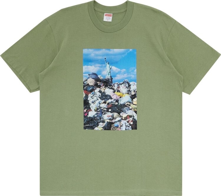 

Футболка Supreme Trash Tee 'Light Olive', зеленый