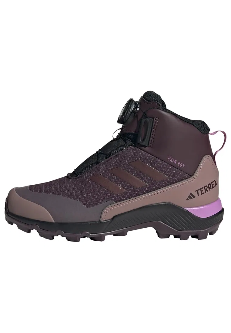 Детские кроссовки для мальчиков и девочек с системой BOA Terrex Winter Mid Boa Adidas, Shadow Maroon Wonder Red Pulse Lilac