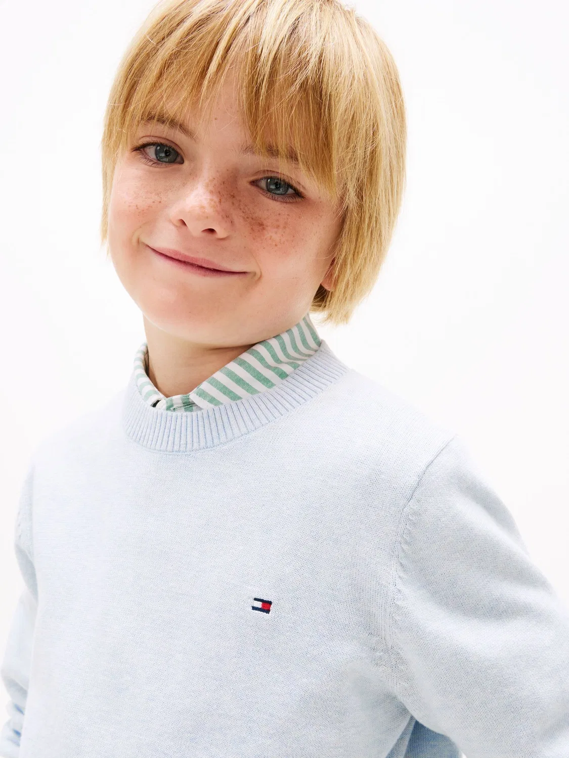 Джемпер с круглым вырезом, Regular Fit Tommy Hilfiger, синий — фото 4