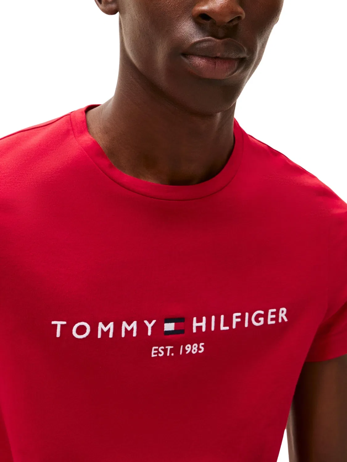Мужская футболка с коротким рукавом Slim Fit Tommy Hilfiger, Red (Medium Red) — фото 3
