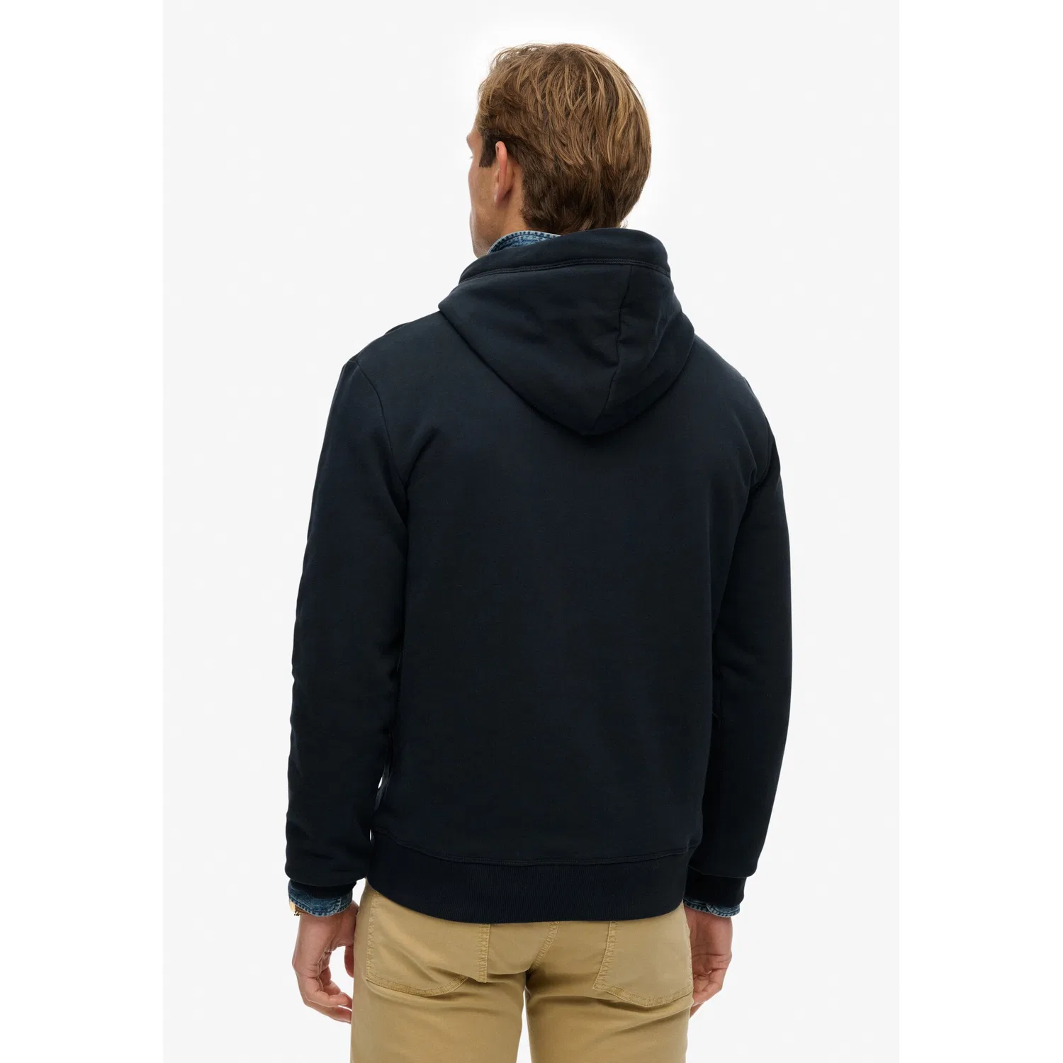 Мужской свитшот с капюшоном с логотипом Essential худи Superdry, Eclipse Navy — фото 2