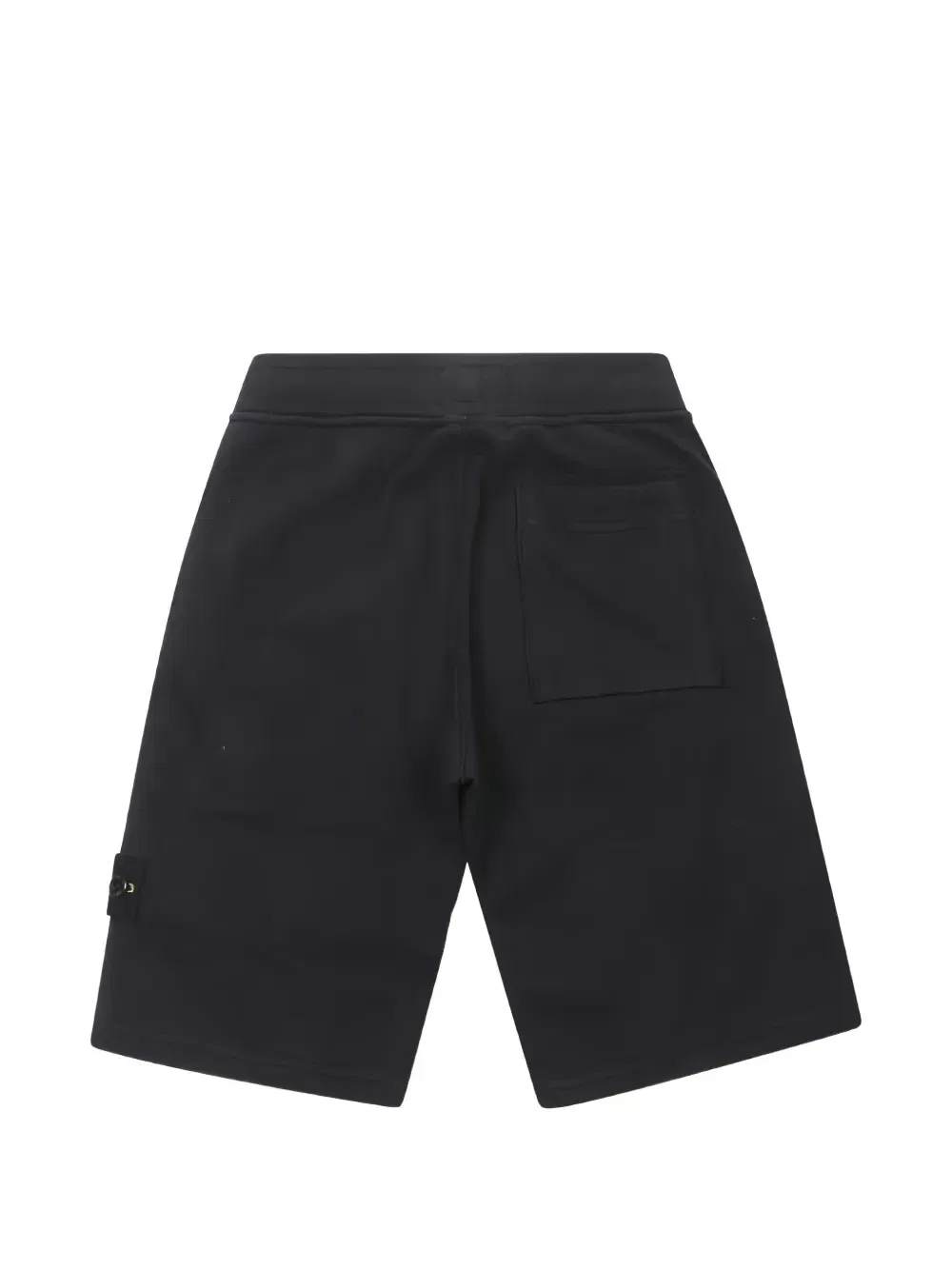 Шорты хлопковые с логотипом-нашивкой Stone Island Junior, синий — фото 2