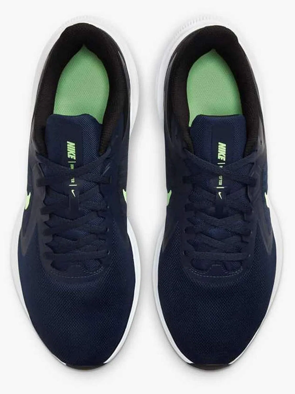 Кроссовки для бега Nike Downshifter 10 для мужчин, модель Ci9981, Obsidian Lime Glow Black — фото 4