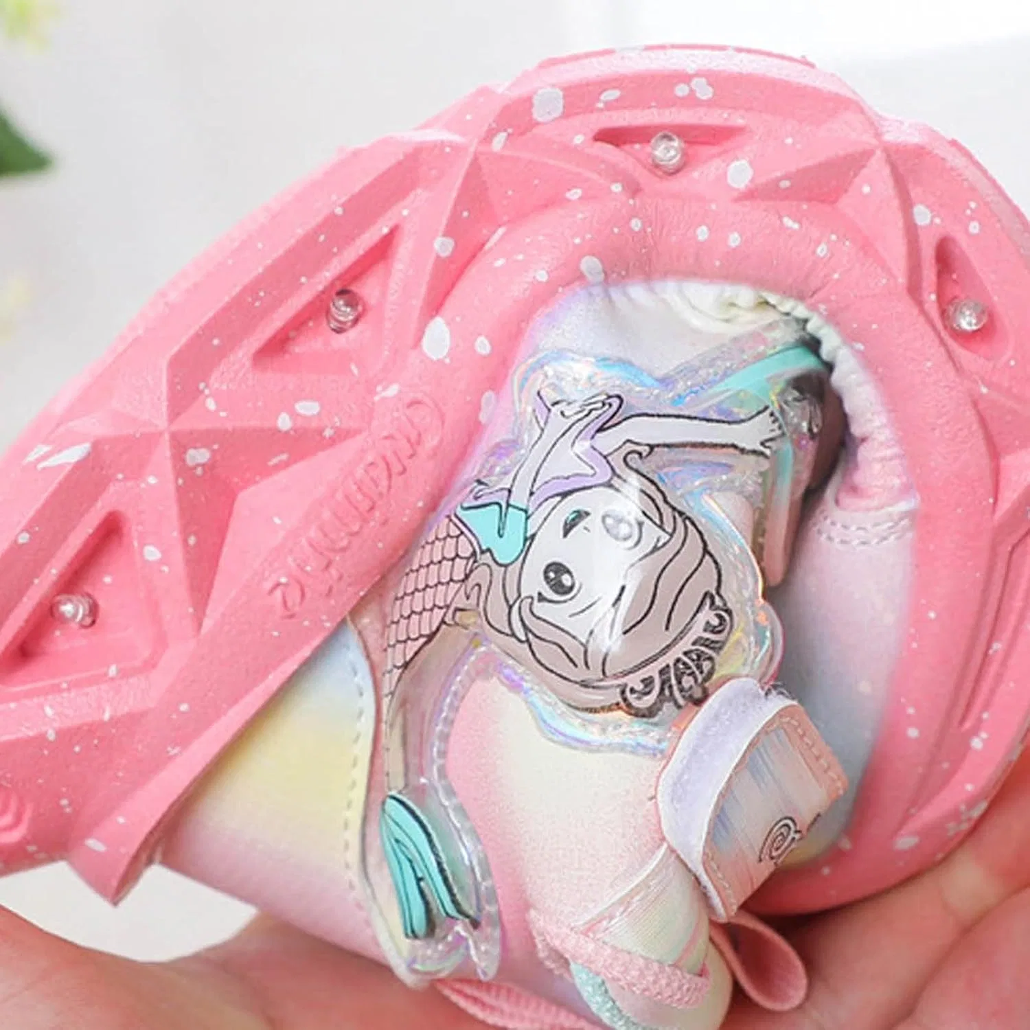 Детские кроссовки для девочек со светящейся подошвой IWIHMIV, Pink — фото 3