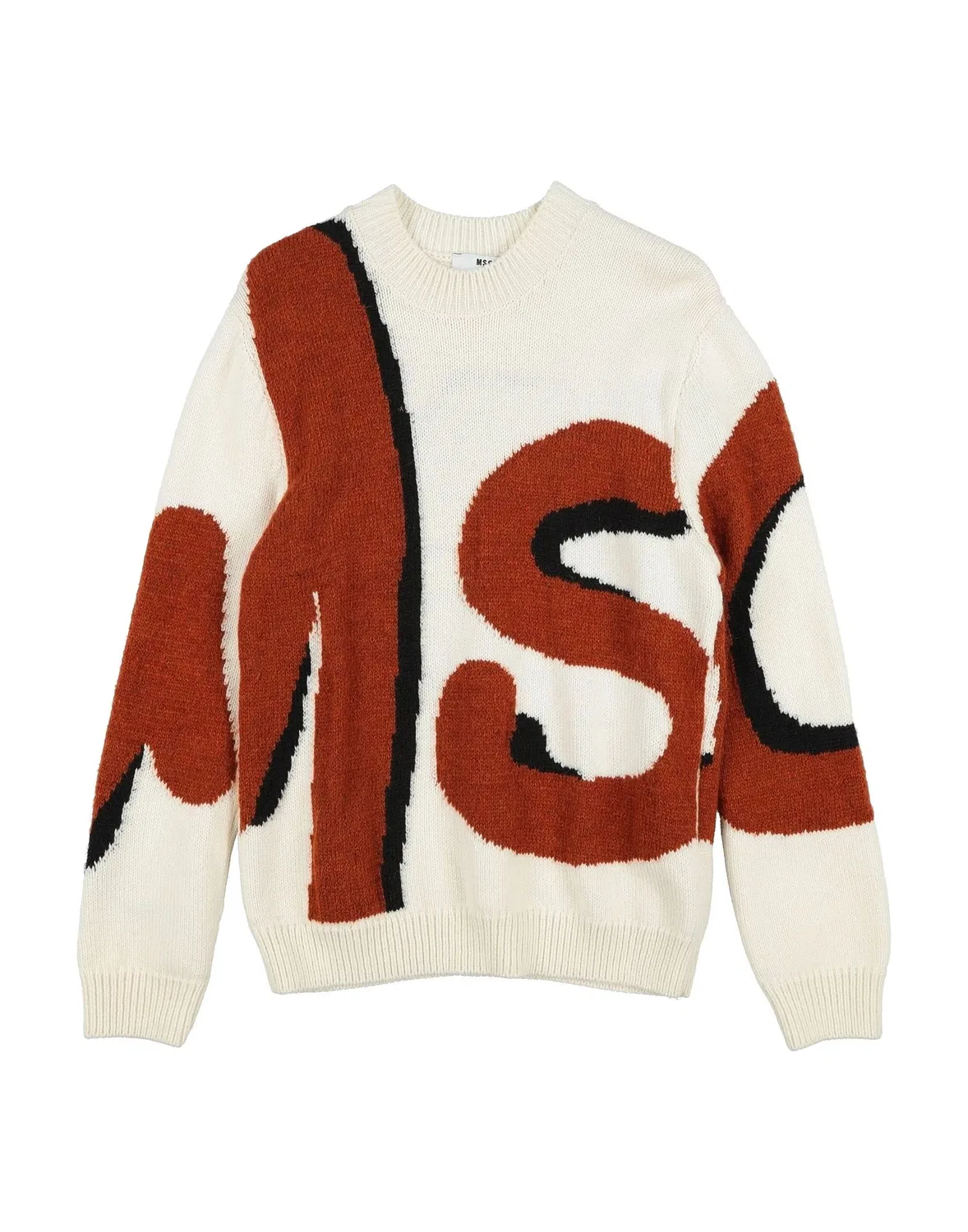 Детский свитер с логотипом Msgm, айвори