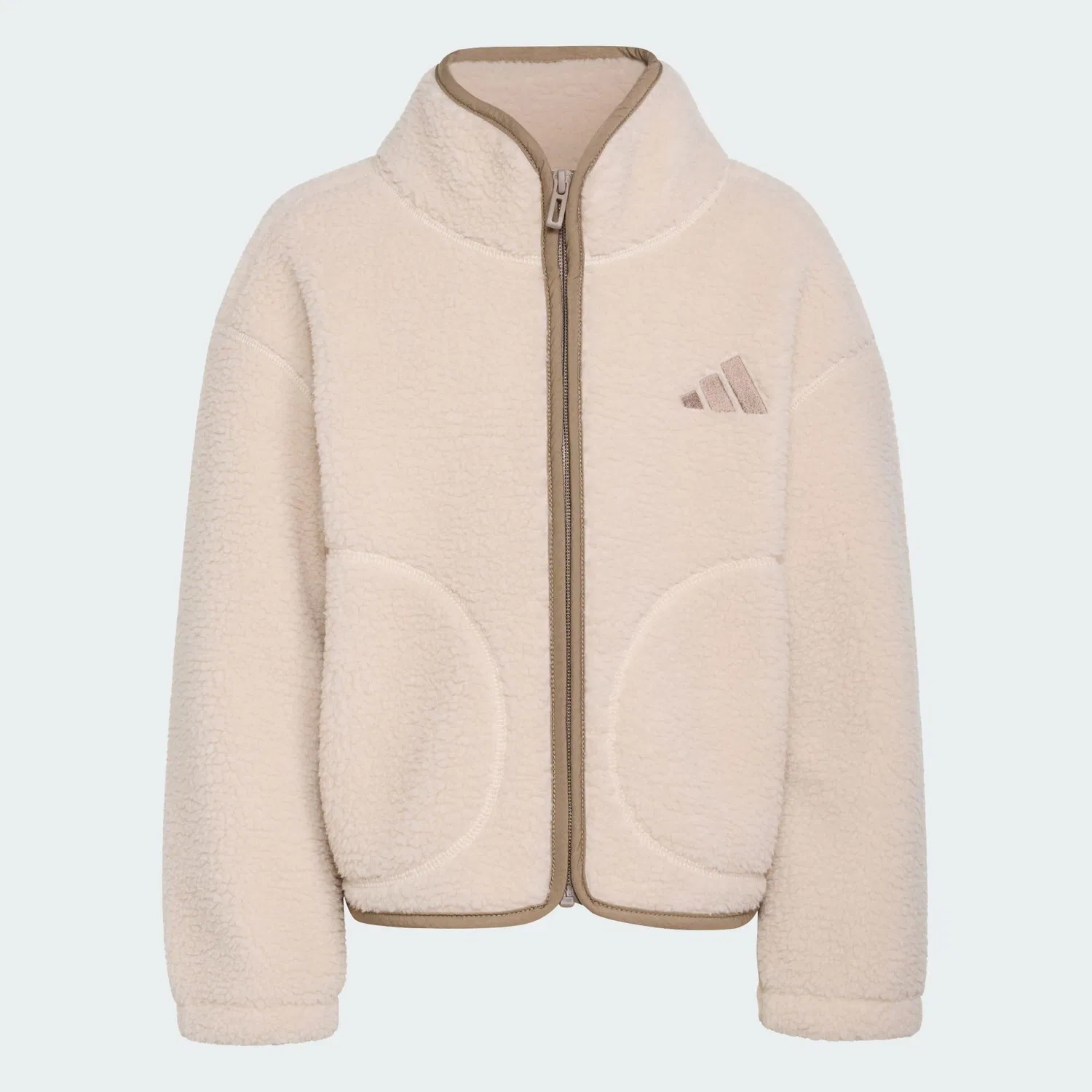 Детская куртка из флиса Alpaca Sherpa Adidas, Creme — фото 2