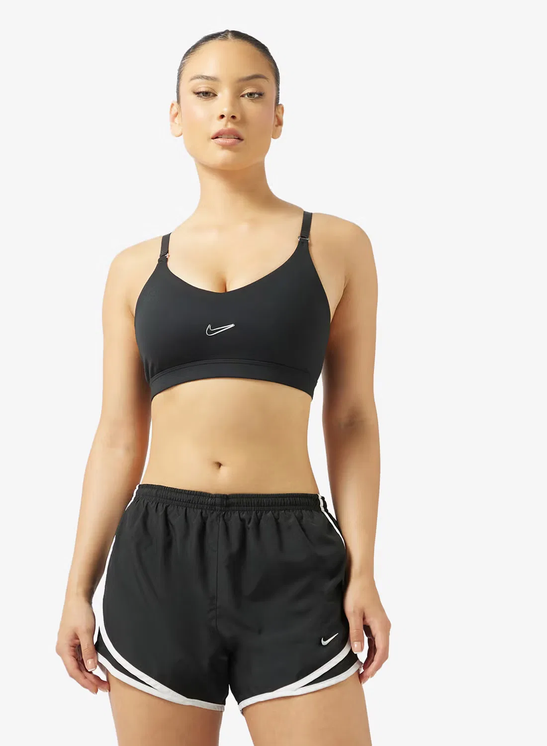 Бюстгальтер спортивный с низкой поддержкой Dri-Fit indy Nike, черный