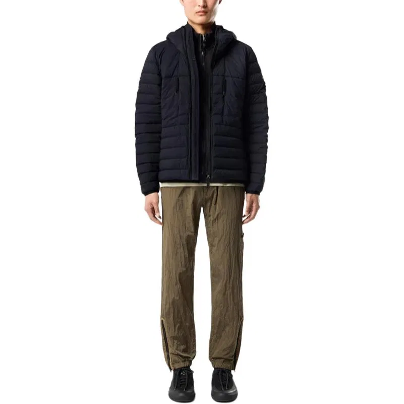 Мужская куртка пуховик с капюшоном STONE ISLAND, Marine Blue — фото 4