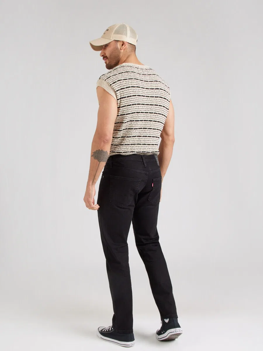 Джинсы LEVI'S Regular '502 Taper Jeans' из черного денима — фото 4