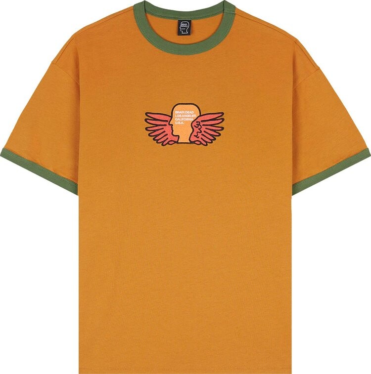 

Футболка Brain Dead Flyers Ringer T-Shirt 'Light Brown', коричневый