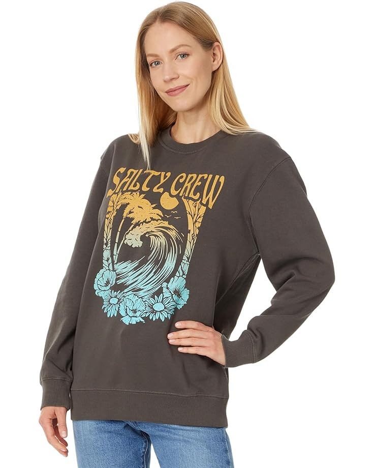 

Свитер Salty Crew Big Wave Crew, цвет Faded Black