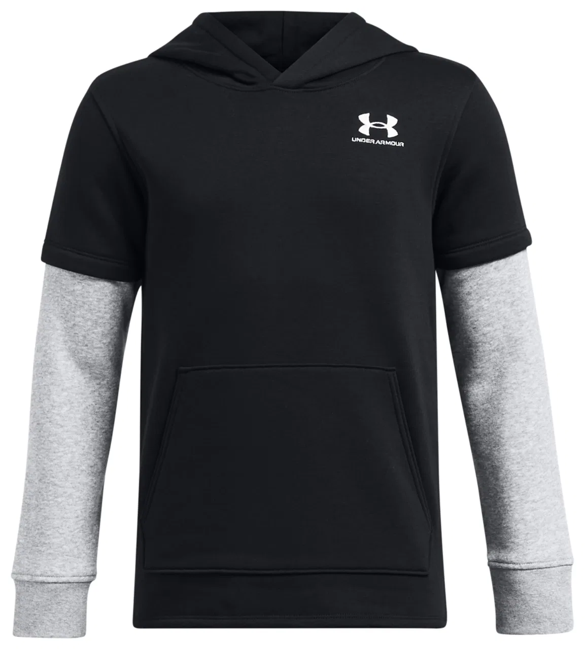 Худи для мальчиков Icon Fleece Jersey Under Armour, цвет Black/White/Mod Gray