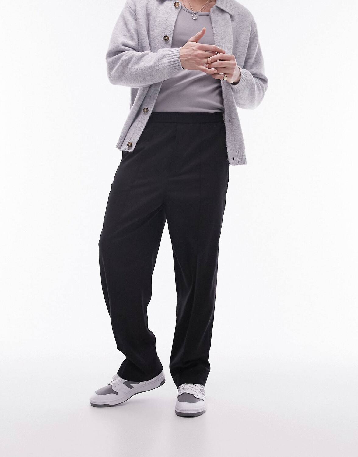

Брюки Topman Elasticated Waist, черный