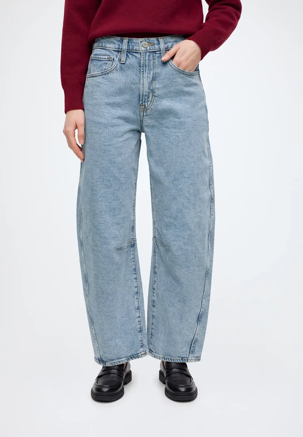 Barrel lt balsam - свободные джинсы Gap, Light Wash