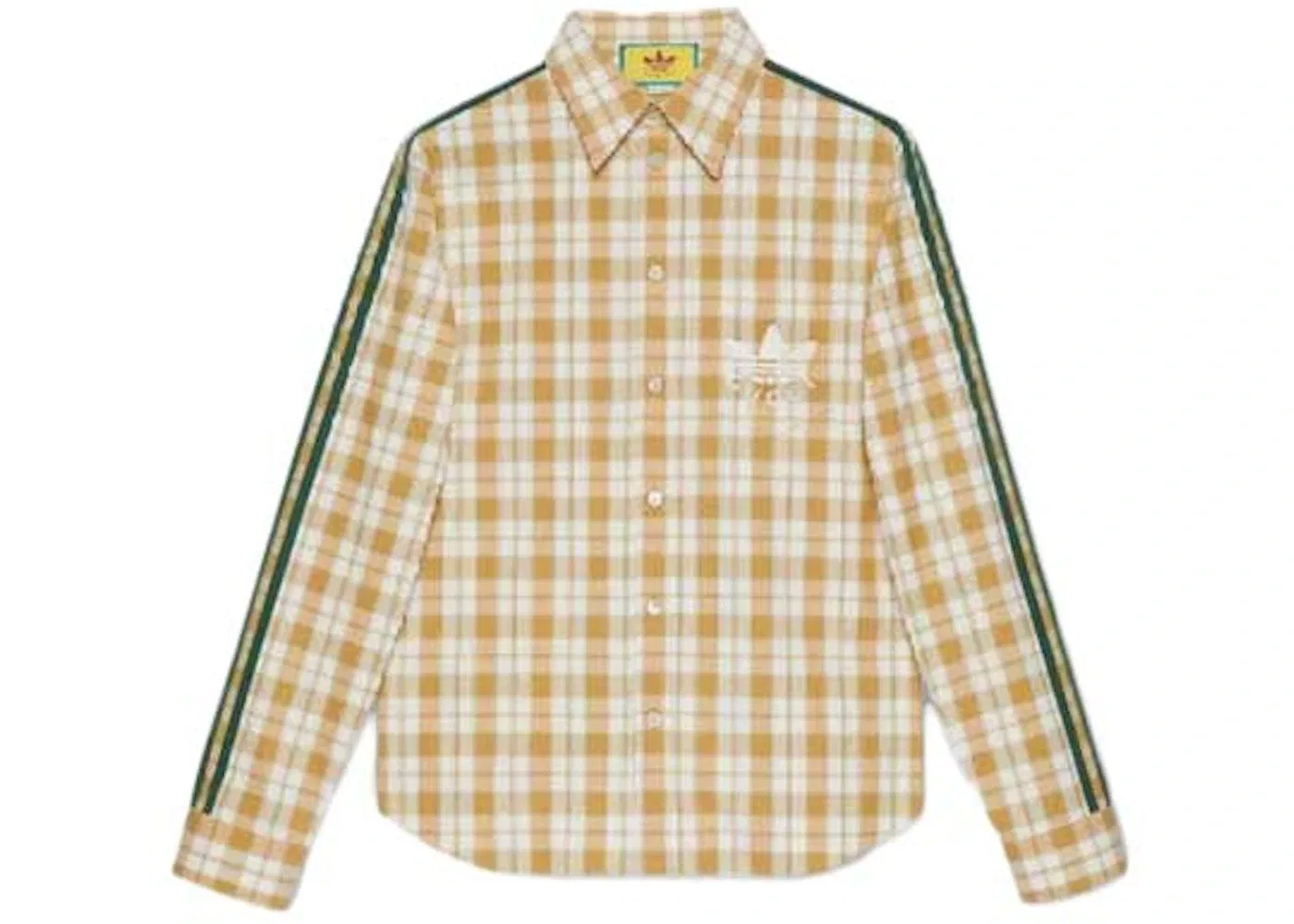 Мужская футболка с длинным рукавом с принтом Gucci x Adidas Shirt Gucci, White/Yellow/Green