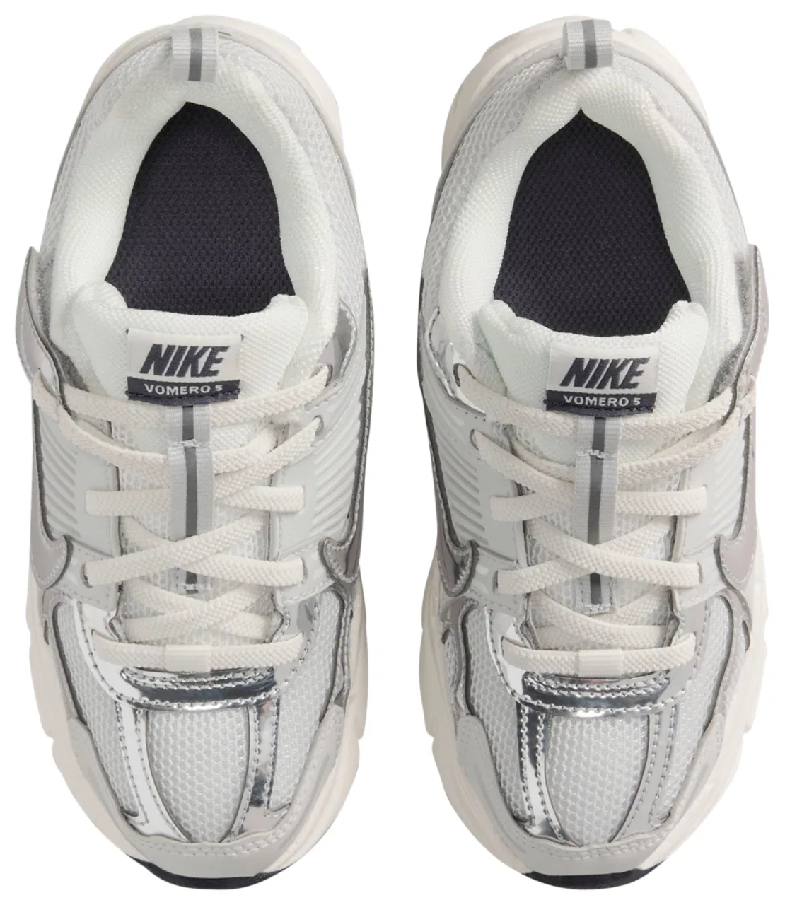 Кроссовки для девочек Vomero 5 Nike, цвет Black/Silver/Photon Dust — фото 4