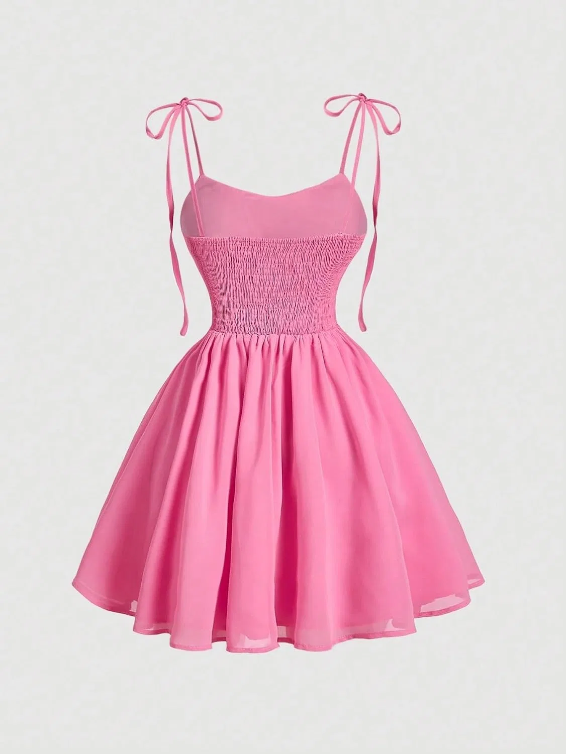 Женское пляжное платье-комбинация на бретелях с открытой спиной, Hot Pink — фото 3