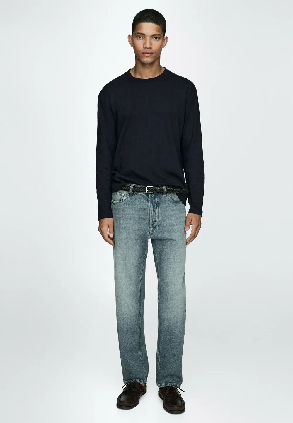 Джинсы прямого кроя - джинсы прямого кроя Massimo Dutti, Light-Blue Denim — фото 2