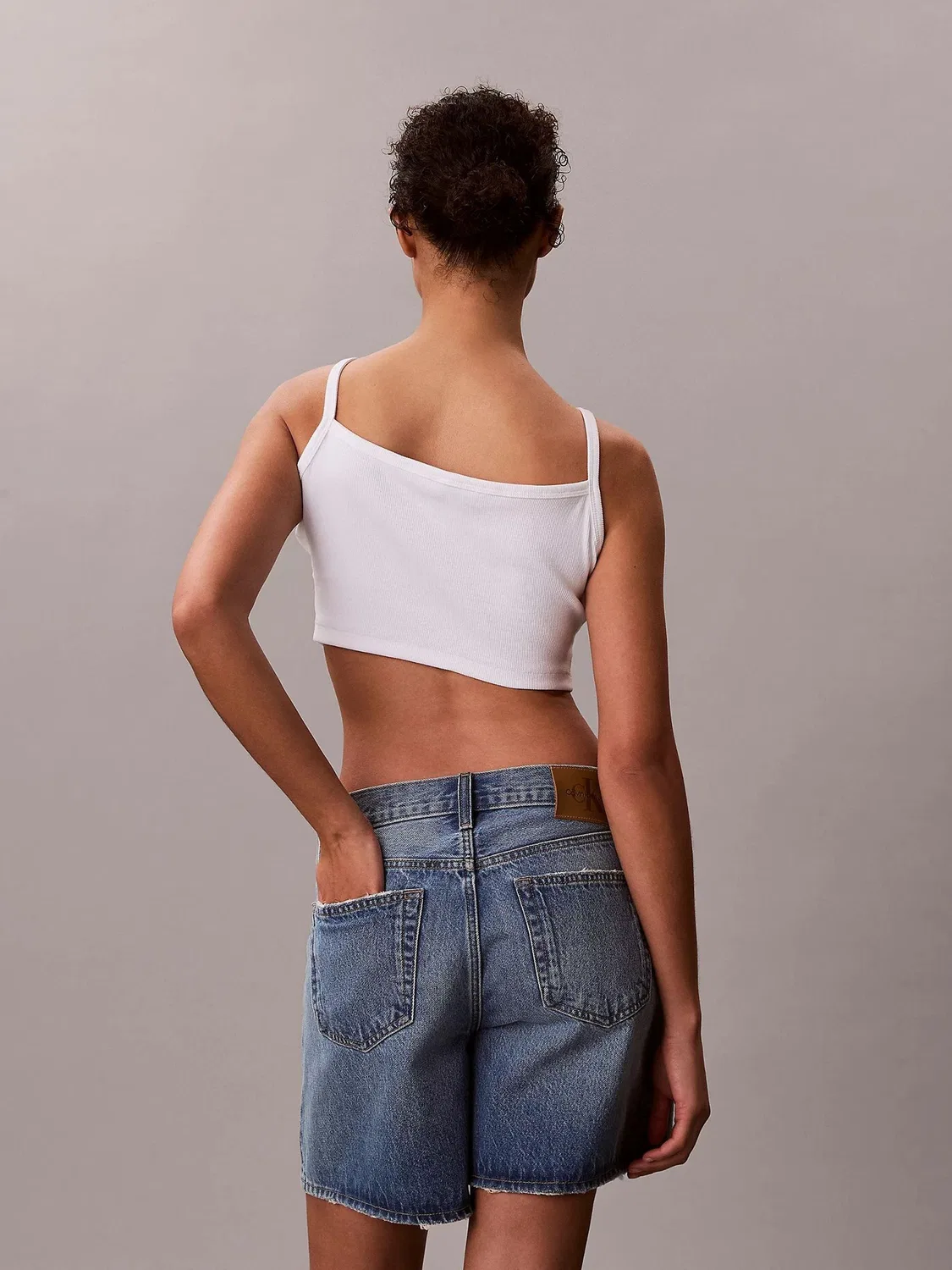 Топ, хлопковый Calvin Klein, белый — фото 2