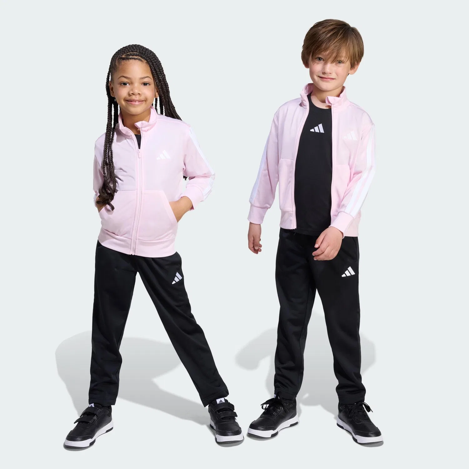 Детский спортивный костюм с CLIMACOOL Essentials Climacool Kids Trainingsanzug Adidas, Altrosa Weiss