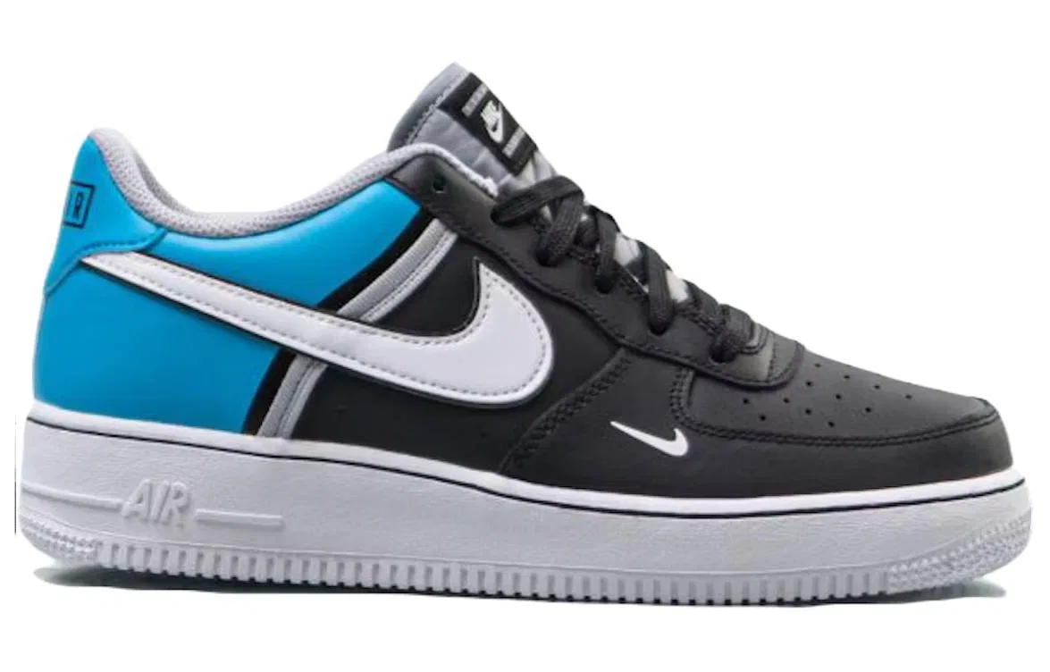 Детские кроссовки для скейтбординга с низким верхом Nike Air Force 1, Blue Black — фото 3