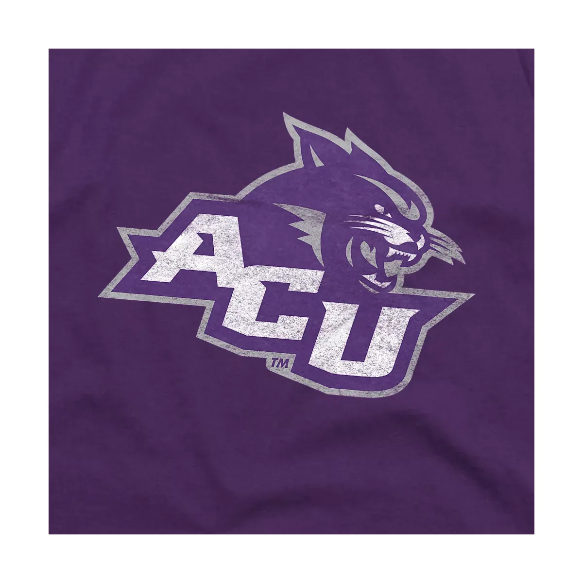 Детская футболка с принтом Abilene Christian University Distressed Primary Kids T-Shirt NCAA, Purple — фото 2
