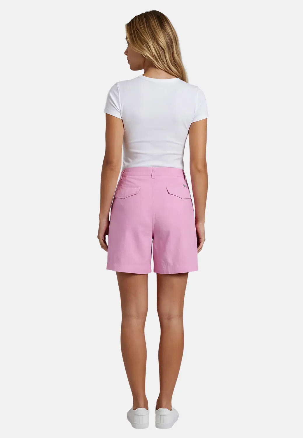 Шорты льняные U.S. POLO ASSN. P047, розовый — фото 3