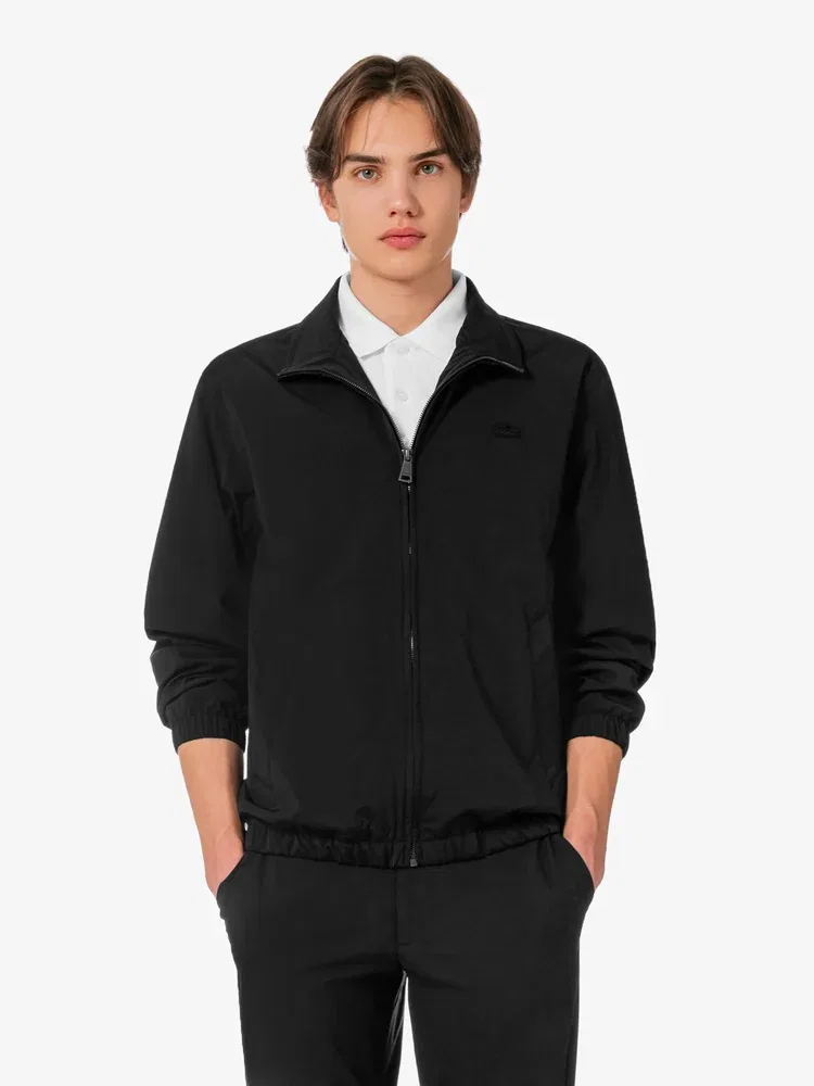 Куртка мужская с высоким воротником Wind Breaker LACOSTE, Black — фото 4