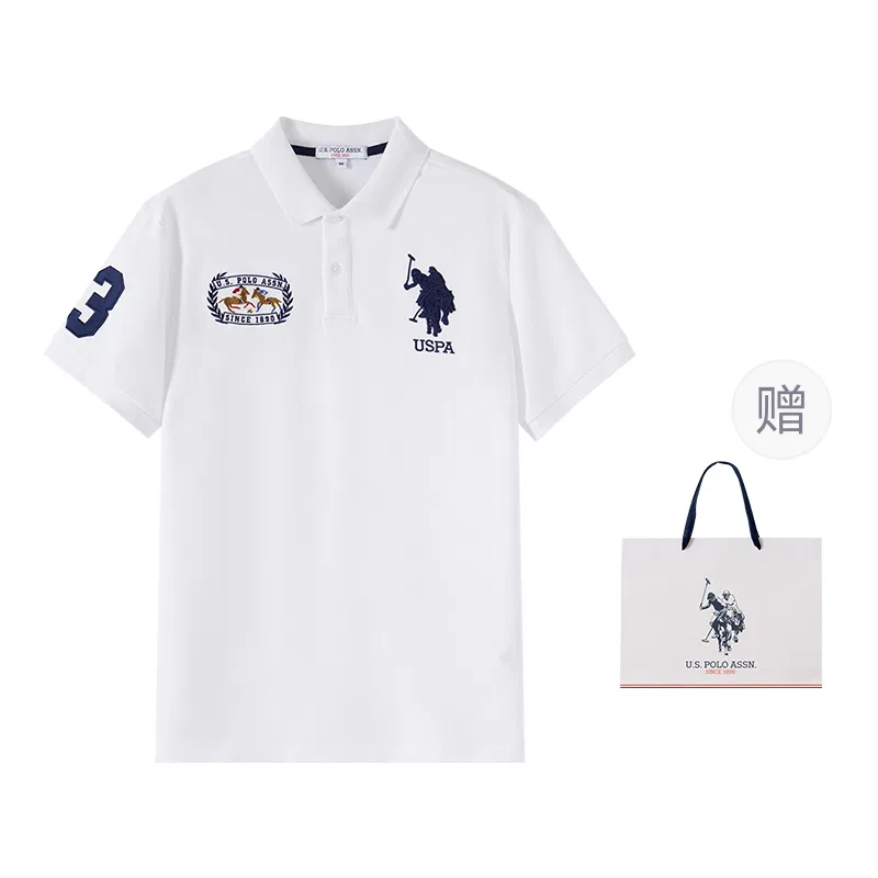 Футболка-поло хлопковая U.S. POLO ASSN., Ivory