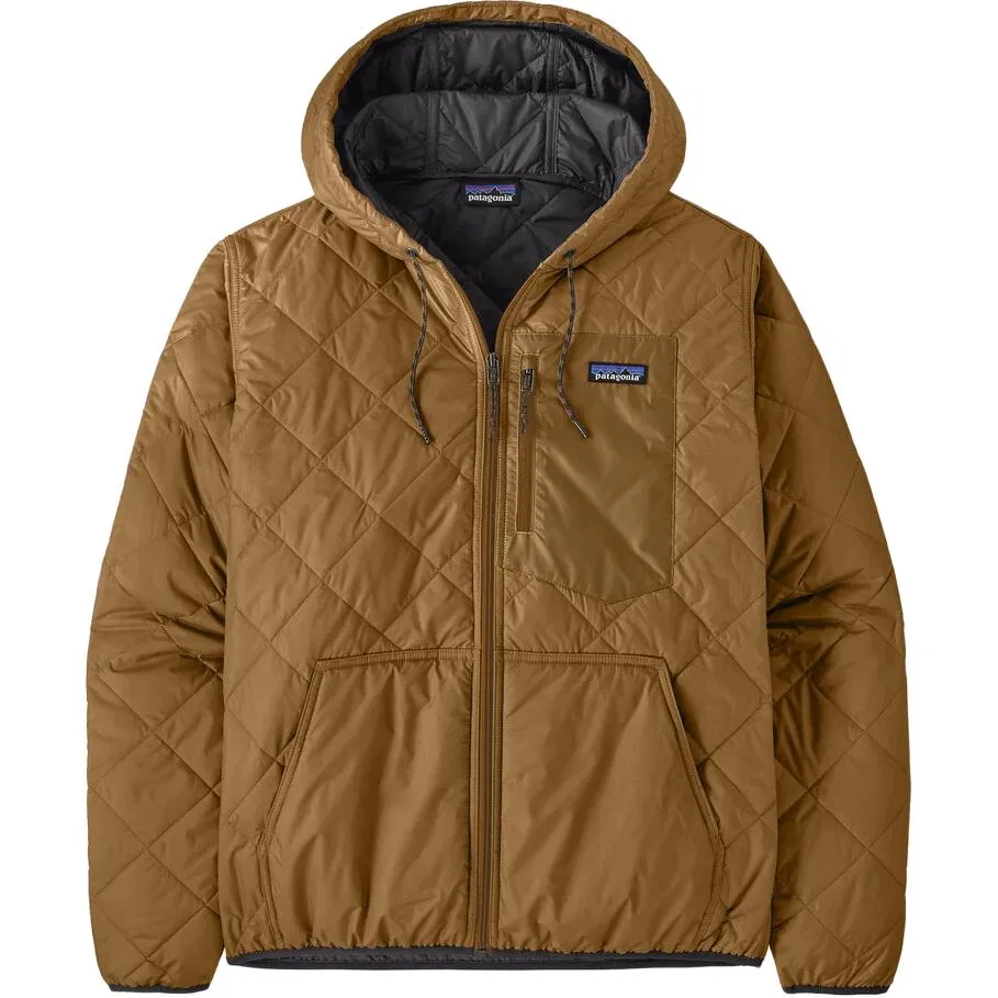 Мужская куртка-пуховик с британским ромбовидным узором Patagonia, Little Deer Brown/DRBN