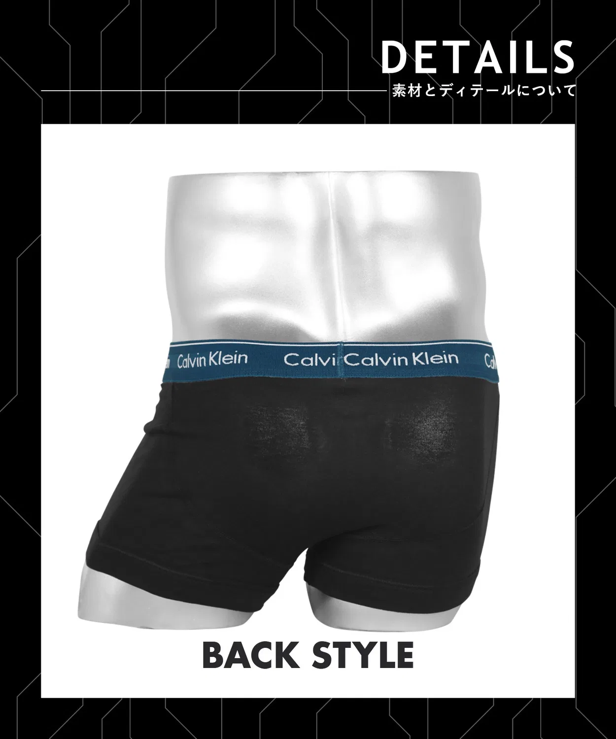 Мужские трусы-боксеры Calvin Klein, комплект из 3 шт, с логотипом, Black — фото 3
