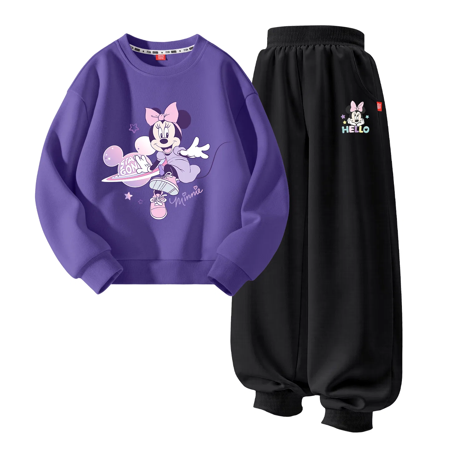 Детский спортивный костюм с принтом Disney, Цвет Dreamy Planet Pulse Purple+D Starry Nini K Black