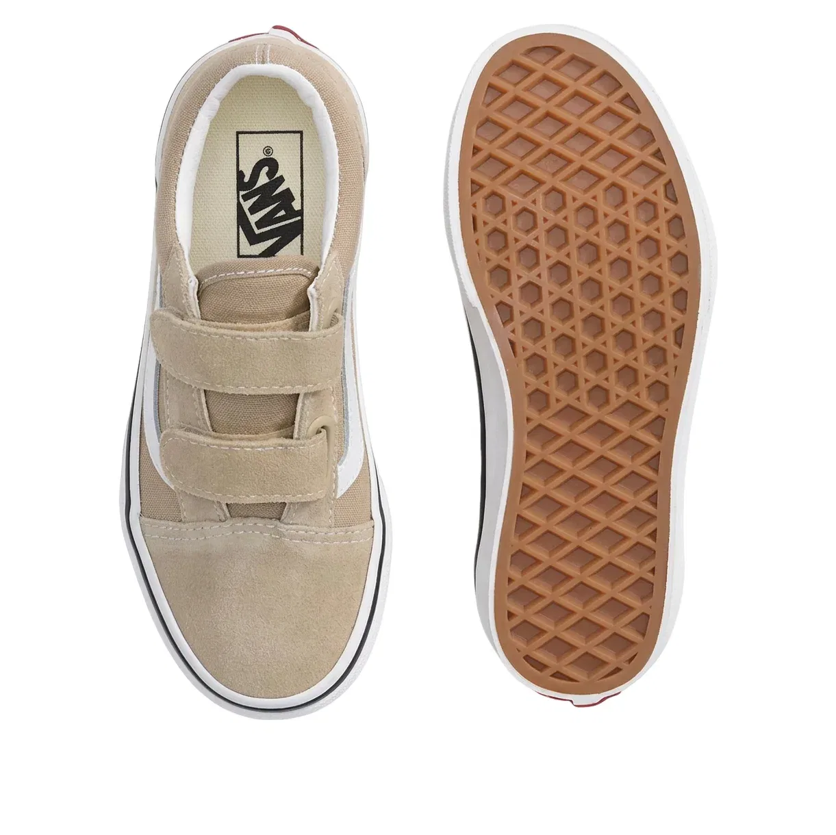 Детские кеды Old Skool Vans, бежевый — фото 4